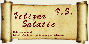 Velizar Salatić vizit kartica